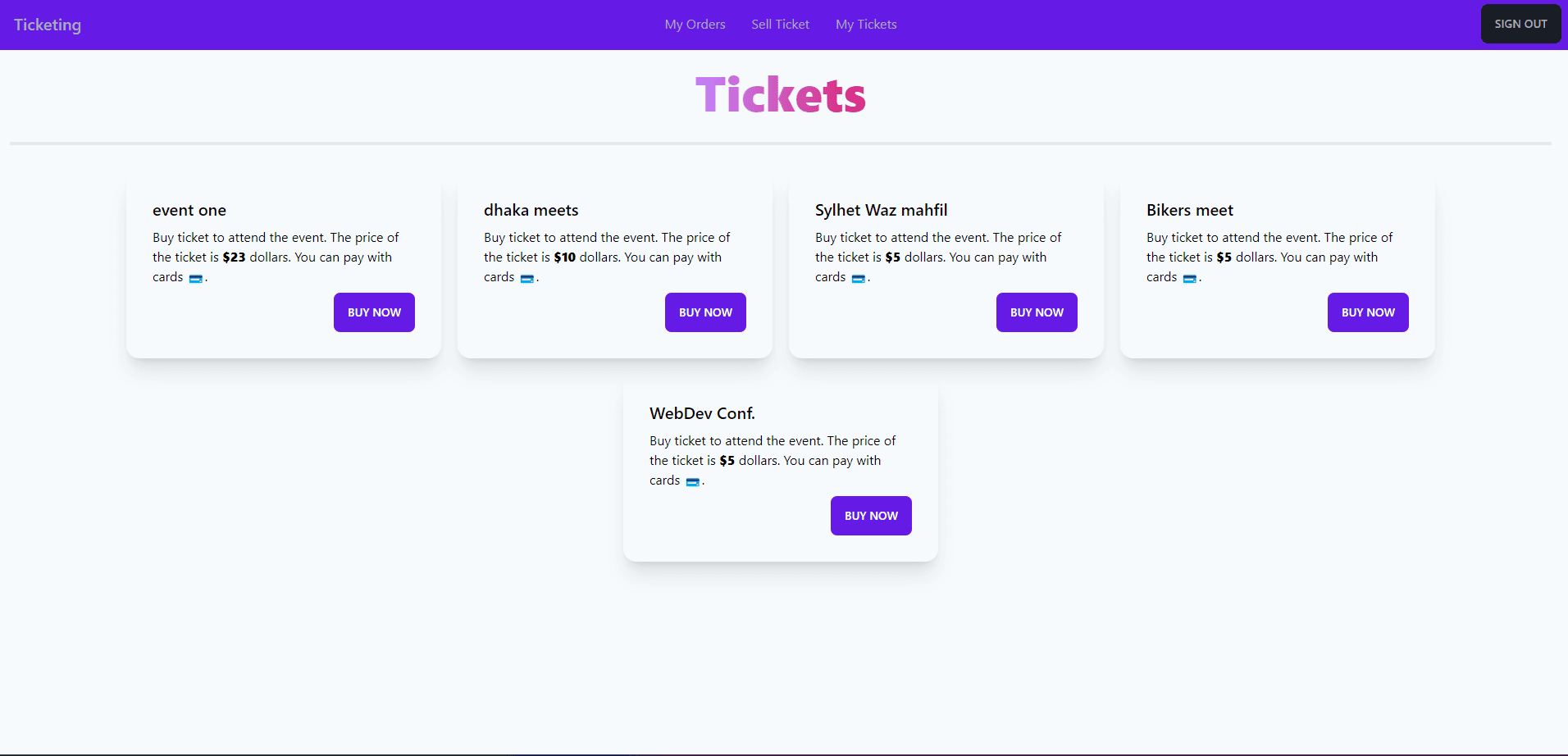 Ticketing : Microservice